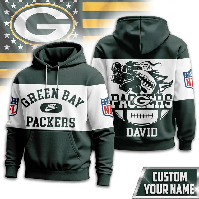 MEGA SALE - NEW CUSTOMIZED NFL08 GBP GREEN BAY PACKERS UNISEX T-SHIRT, POLO & HOODIE