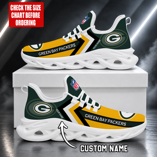 LIMITED EDITION - NEW CUSTOMIZED NFL08 GBP GREEN BAY PACKERS UNISEX MAX SOUL SHOES