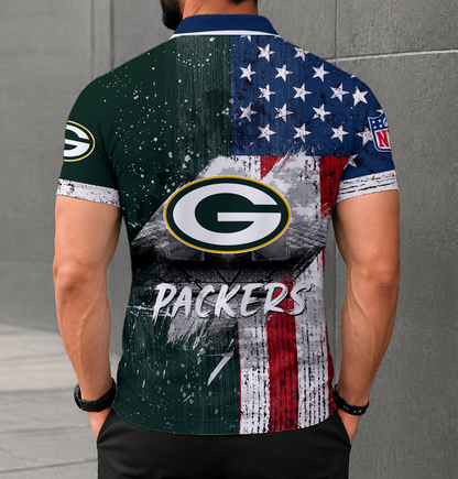 LIMITED EDITION - NEW CUSTOMIZED NFL08 GBP GREEN BAY PACKERS POLO SHIRT