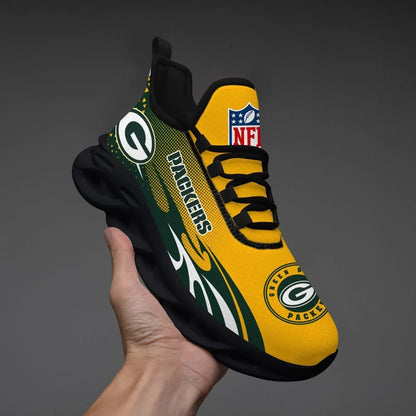 LIMITED EDITION - NEW CUSTOMIZED NFL08 GBP GREEN BAY PACKERS UNISEX MAX SOUL SHOES