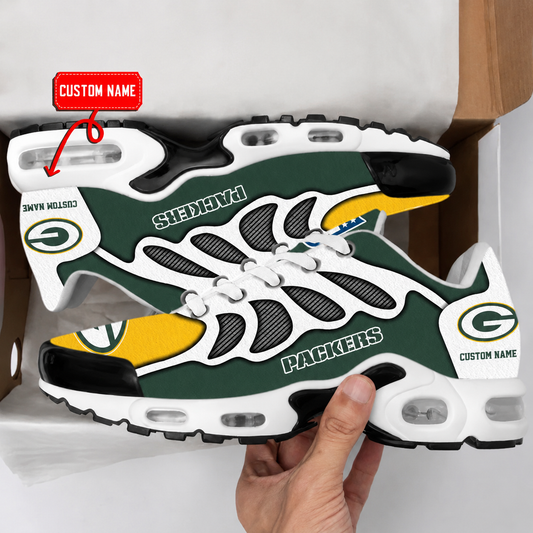 FLASH SALE - NEW CUSTOMIZED NFL08 GBP GREEN BAY PACKERS AIR MAX PLUS SNEAKERS