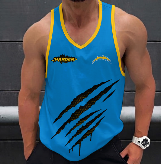 FINAL SALE - NEW CUSTOMIZED NFL09 LAC LOS ANGELES CHARGERS UNISEX TANK TOP