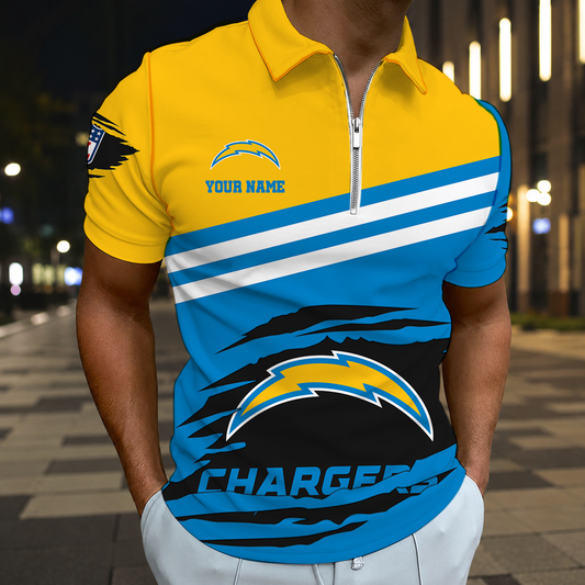 VIRAL EDITION - NEW CUSTOMIZED NFL09 LAC LOS ANGELES CHARGERS T-SHIRT, POLO SHIRT, ZIP POLO SHIRT, SWEATSHIRT, HOODIE & ZIP HOODIE