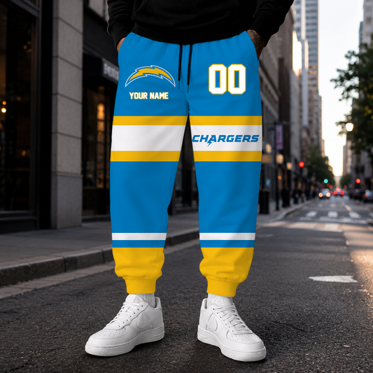 MEGA SALE - NEW CUSTOMIZED NFL09 LAC LOS ANGELES CHARGERS SWEATPANTS