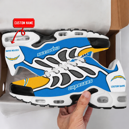 FLASH SALE - NEW CUSTOMIZED NFL09 LAC LOS ANGELES CHARGERS AIR MAX PLUS SNEAKERS