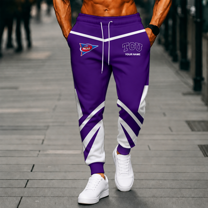 LIMITED EDITION - NEW CUSTOMIZED NCAA FBS09 THF TCU HORNED FROGS SWEATPANTS