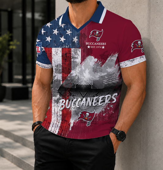 LIMITED EDITION - NEW CUSTOMIZED NFL10 TBB TAMPA BAY BUCCANEERS0 POLO SHIRT