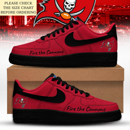 LIMITED EDITION - NEW CUSTOMIZED NFL10 TBB TAMPA BAY BUCCANEERS AF1 SHOES