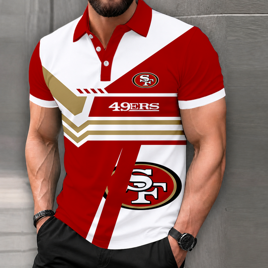 FINAL SALE - NEW CUSTOMIZED NFL11 SF49 SAN FRANCISCO 49ERS POLO SHIRT, ZIP POLO SHIRT & T-SHIRTS
