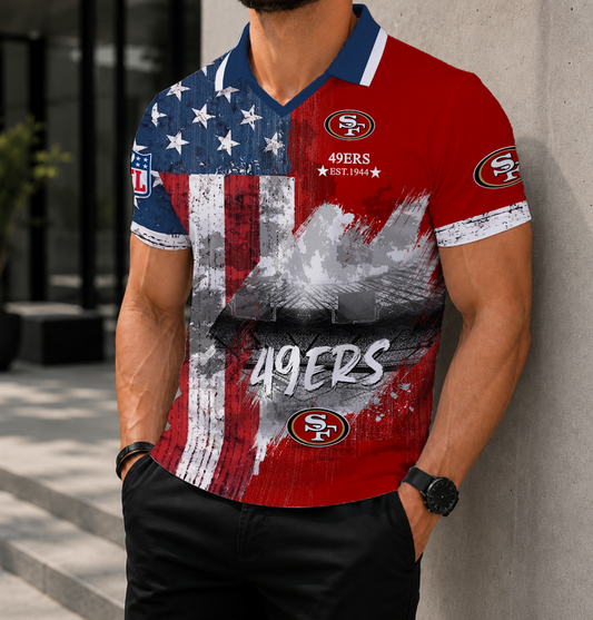 LIMITED EDITION - NEW CUSTOMIZED NFL11 SF49 SAN FRANCISCO 49ERS POLO SHIRT