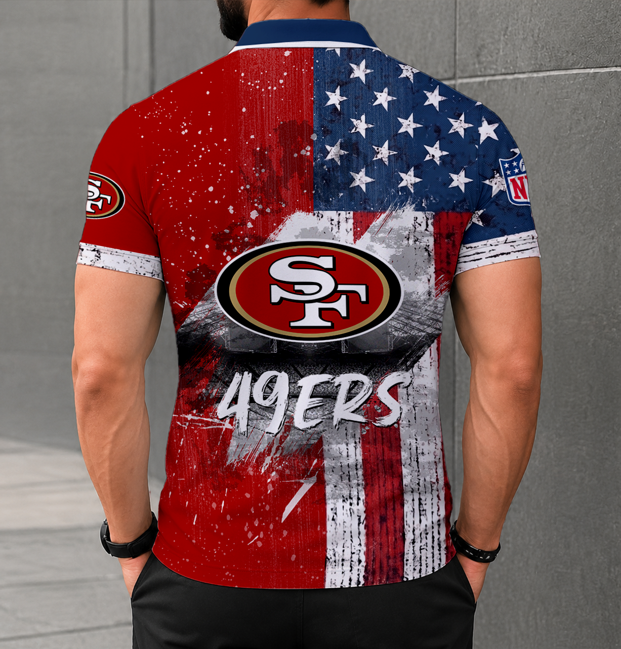 LIMITED EDITION - NEW CUSTOMIZED NFL11 SF49 SAN FRANCISCO 49ERS POLO SHIRT