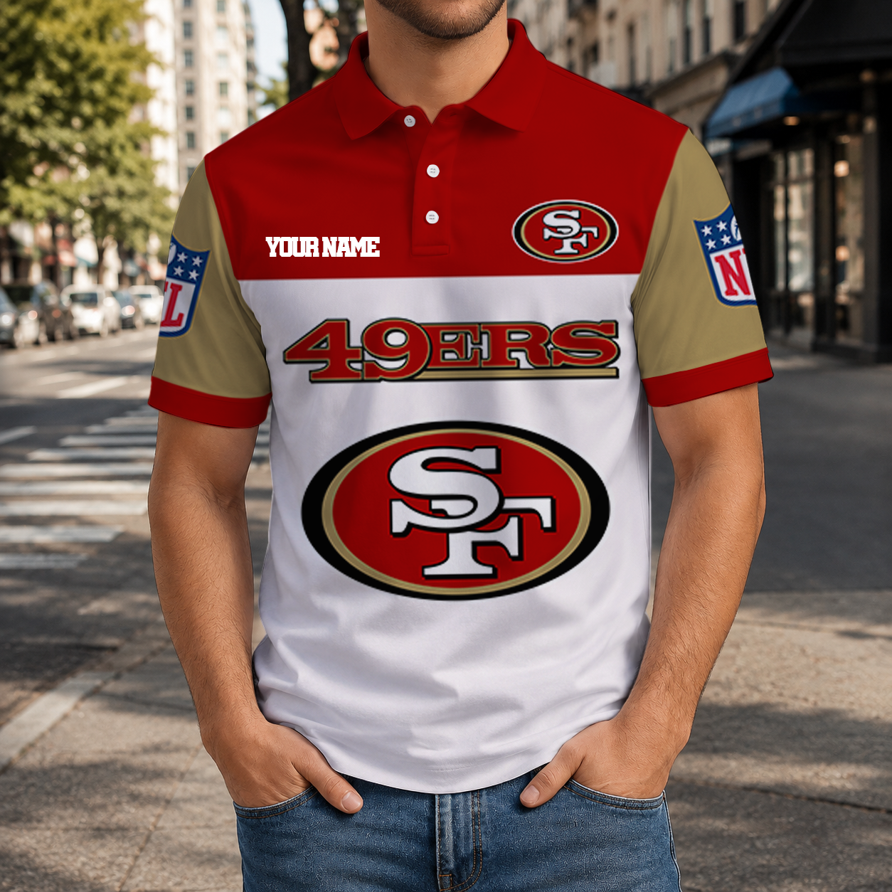 EXCLUSIVE  EDITION - NEW CUSTOMIZED NFL11 SF49 SAN FRANCISCO 49ERS T-SHIRT, POLO SHIRT, ZIP POLO SHIRT, SWEATSHIRT, HOODIE & ZIP HOODIE
