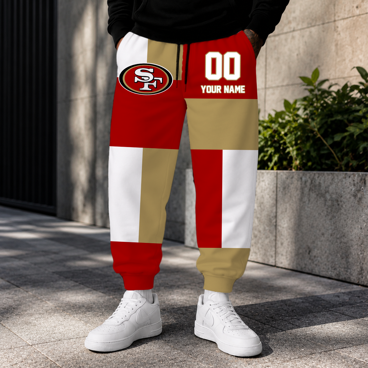 ELITE EDITION - NEW CUSTOMIZED NFL11 SF49 SAN FRANCISCO 49ERS SWEATPANTS