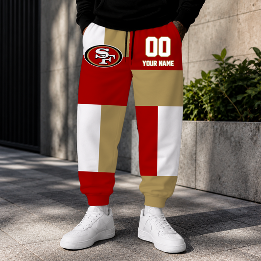 ELITE EDITION - NEW CUSTOMIZED NFL11 SF49 SAN FRANCISCO 49ERS SWEATPANTS