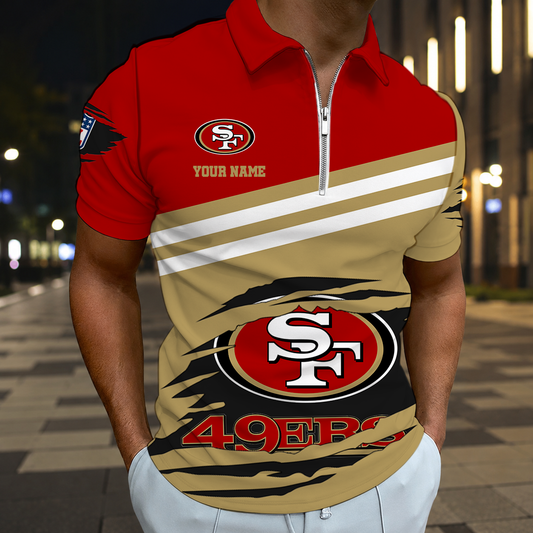VIRAL EDITION - NEW CUSTOMIZED NFL11 SF49 SAN FRANCISCO 49ERS T-SHIRT, POLO SHIRT, ZIP POLO SHIRT, SWEATSHIRT, HOODIE & ZIP HOODIE