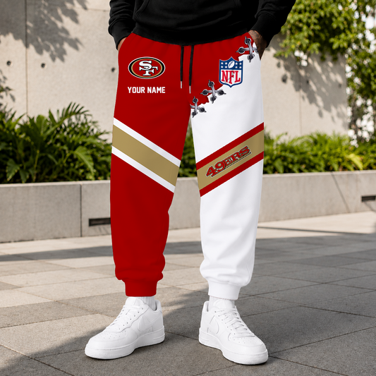 EXCLUSIVE EDITION - NEW CUSTOMIZED NFL11 SF49 SAN FRANCISCO 49ERS SWEATPANTS
