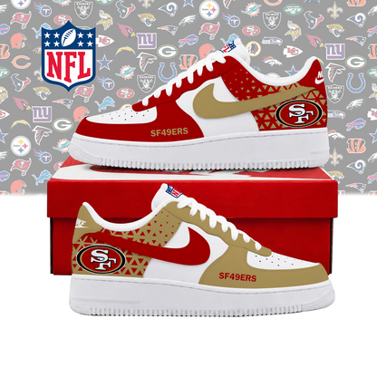FLASH SALE - NEW CUSTOMIZED NFL11 SF49 SAN FRANCISCO 49ERS AF1 SHOES