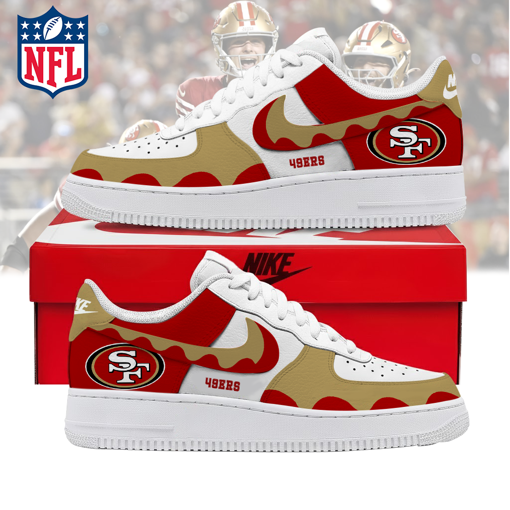 LIMITED EDITION- NEW CUSTOMIZED NFL11 SF49 SAN FRANCISCO 49ERS AF1 SNEAKERS
