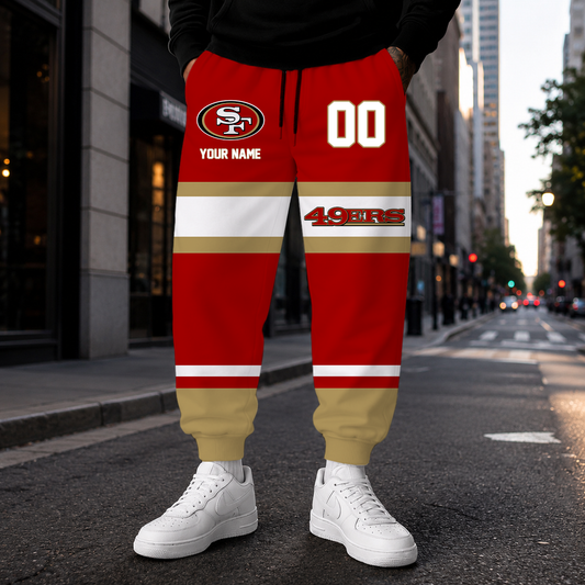 MEGA SALE - NEW CUSTOMIZED NFL11 SF49 SAN FRANCISCO 49ERS SWEATPANTS
