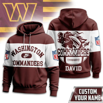 MEGA SALE - NEW CUSTOMIZED NFL12 WTC WASHINGTON COMMANDERS UNISEX T-SHIRT, POLO & HOODIE