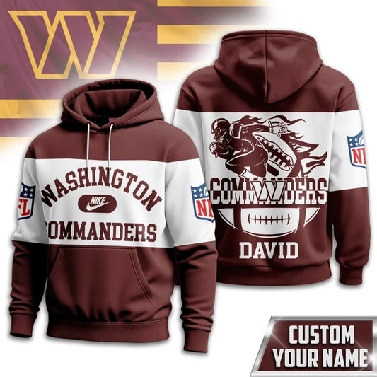 MEGA SALE - NEW CUSTOMIZED NFL12 WTC WASHINGTON COMMANDERS UNISEX T-SHIRT, POLO & HOODIE