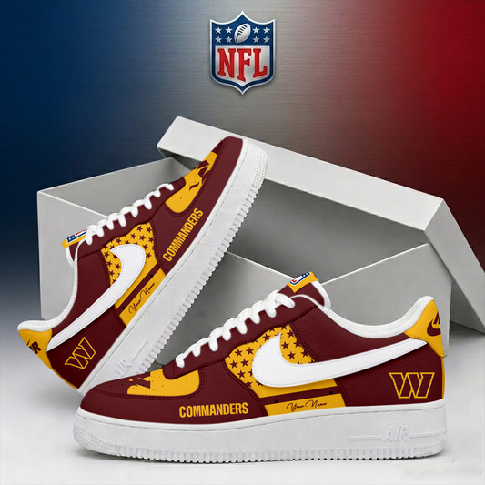 FINAL SALE - NEW CUSTOMIZED NFL12 WTC WASHINGTON COMMANDERS AF1 SHOES