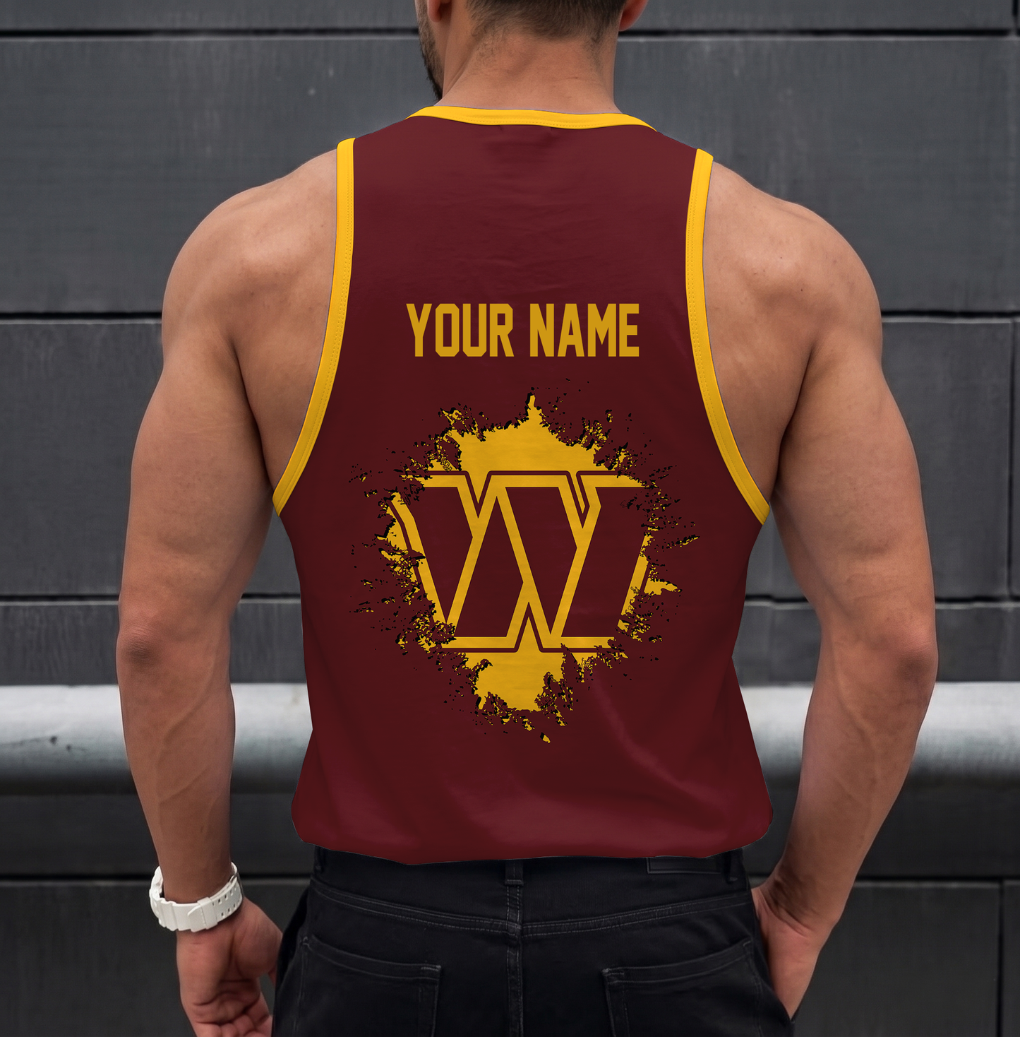 FINAL SALE - NEW CUSTOMIZED NFL12 WTC WASHINGTON COMMANDERS UNISEX TANK TOP