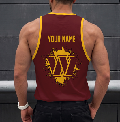 FINAL SALE - NEW CUSTOMIZED NFL12 WTC WASHINGTON COMMANDERS UNISEX TANK TOP