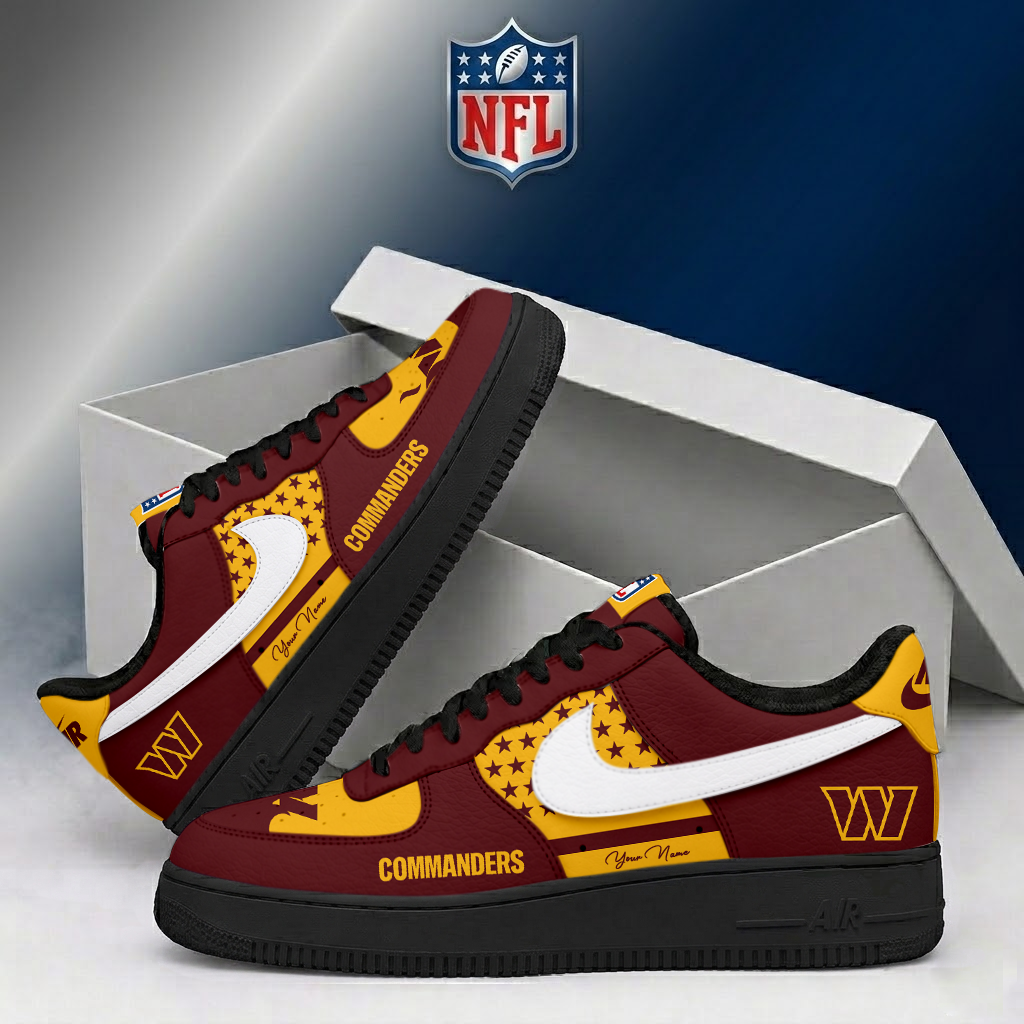 FINAL SALE - NEW CUSTOMIZED NFL12 WTC WASHINGTON COMMANDERS AF1 SHOES