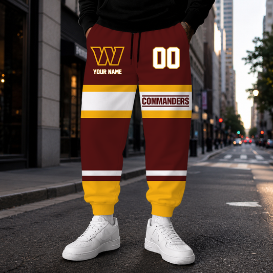 MEGA SALE - NEW CUSTOMIZED NFL12 WTC WASHINGTON COMMANDERS SWEATPANTS