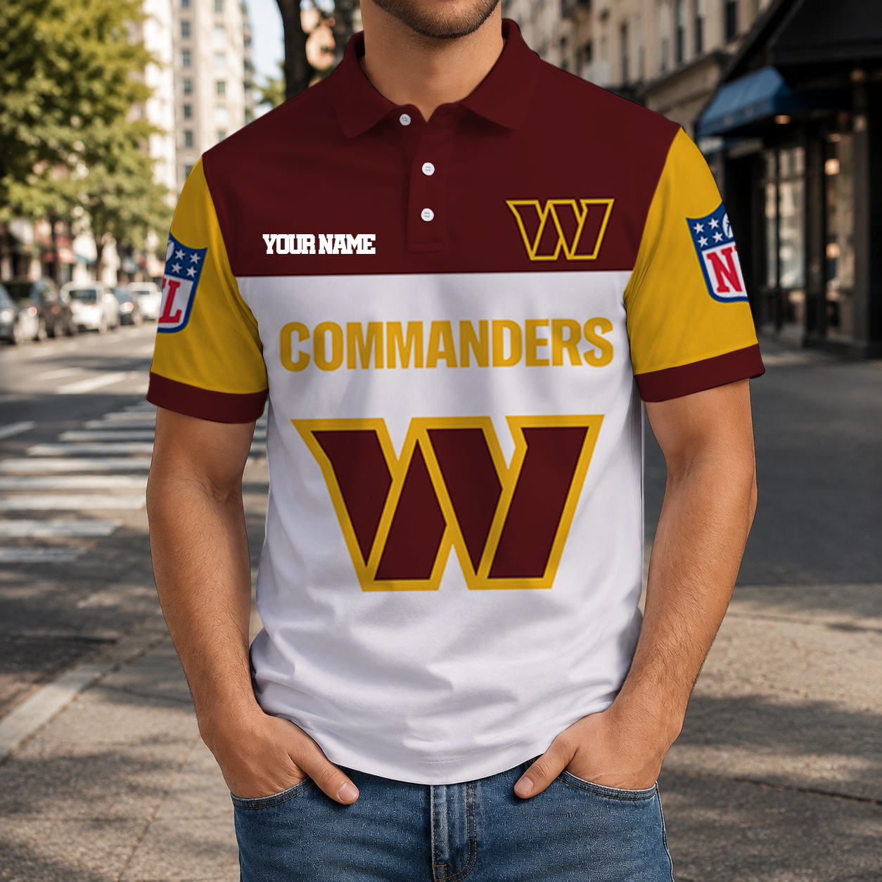 EXCLUSIVE  EDITION - NEW CUSTOMIZED NFL12 WTC WASHINGTON COMMANDERS T-SHIRT, POLO SHIRT, ZIP POLO SHIRT, SWEATSHIRT, HOODIE & ZIP HOODIE