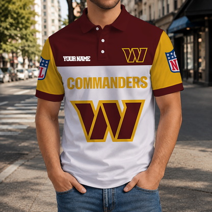 EXCLUSIVE  EDITION - NEW CUSTOMIZED NFL12 WTC WASHINGTON COMMANDERS T-SHIRT, POLO SHIRT, ZIP POLO SHIRT, SWEATSHIRT, HOODIE & ZIP HOODIE