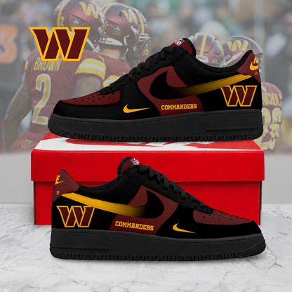 LIMITED EDITION - NEW CUSTOMIZED NFL12 WTC WS COMMANDERS AF1 SNEAKERS
