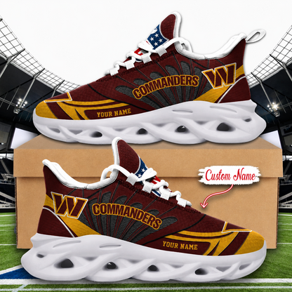 LIMITED EDITION - NEW CUSTOMIZED NFL12 WTC WASHINGTON COMMANDERS UNISEX MAX SOUL SHOES