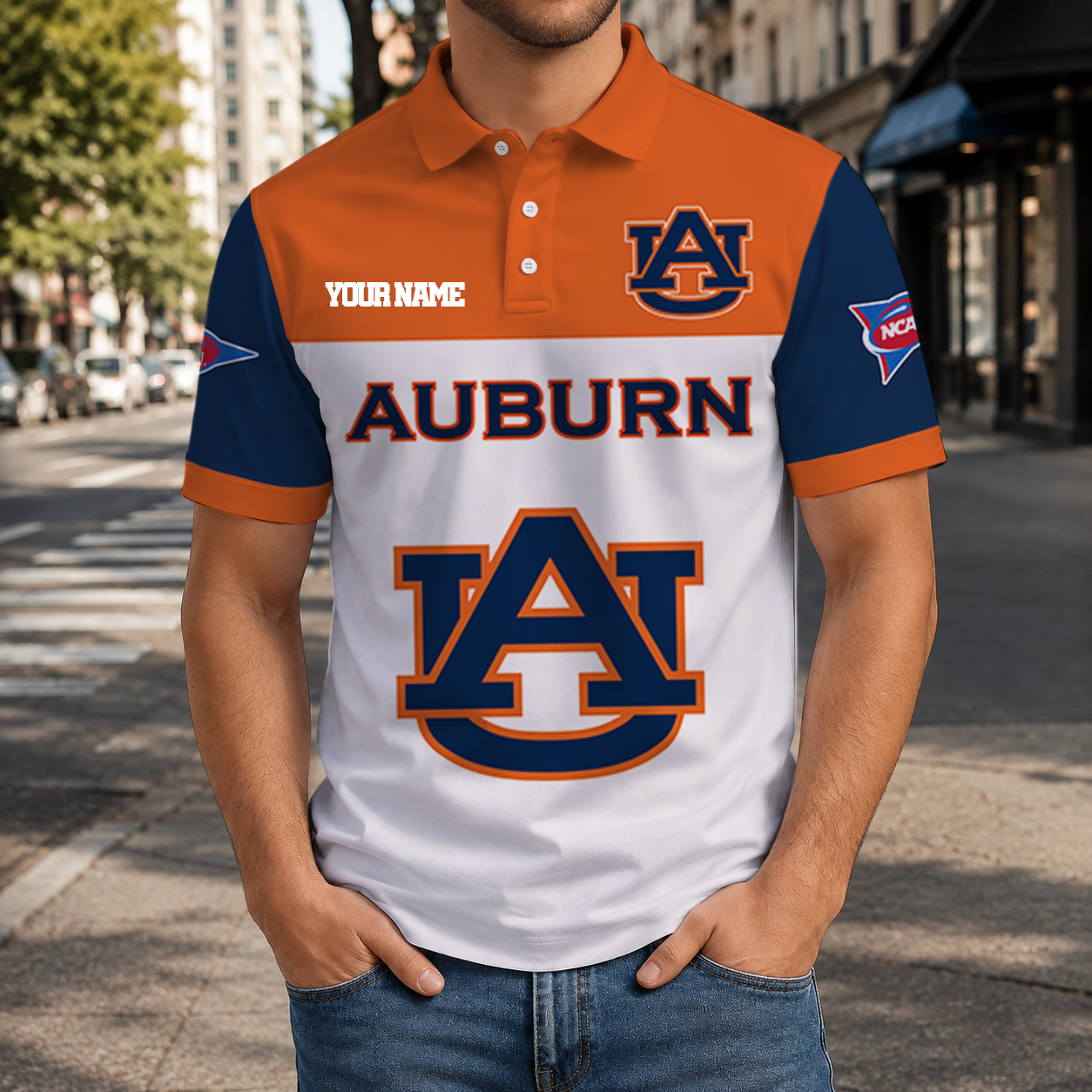 FINAL SALE - NEW CUSTOMIZED NCAA FBS13 ABT AUBURN TIGERS POLO SHIRT, ZIP POLO SHIRT & T-SHIRTS