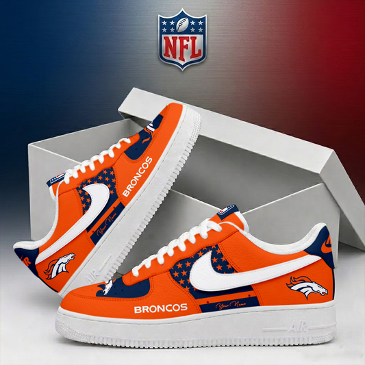 FINAL SALE - NEW CUSTOMIZED NFL13 DVB DENVER BRONCOS AF1 SHOES