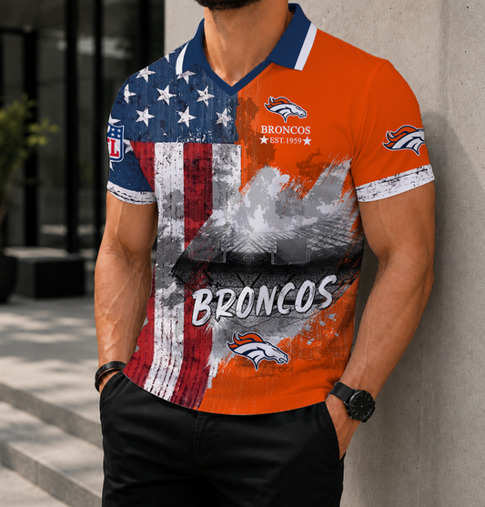 LIMITED EDITION - NEW CUSTOMIZED NFL13 DVB DENVER BRONCOS POLO SHIRT