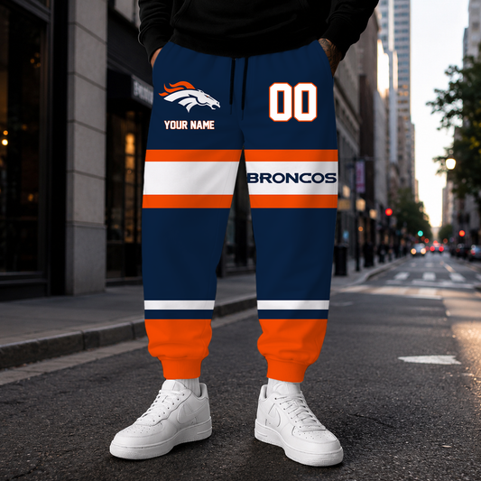 MEGA SALE - NEW CUSTOMIZED NFL13 DVB DENVER BRONCOS SWEATPANTS
