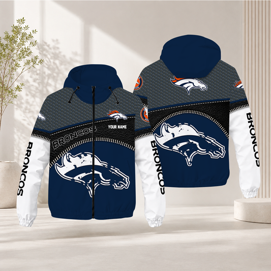 FINAL SALE - NEW CUSTOMIZED NFL13 DVB DENVER BRONCOS WINDBREAKER JACKET