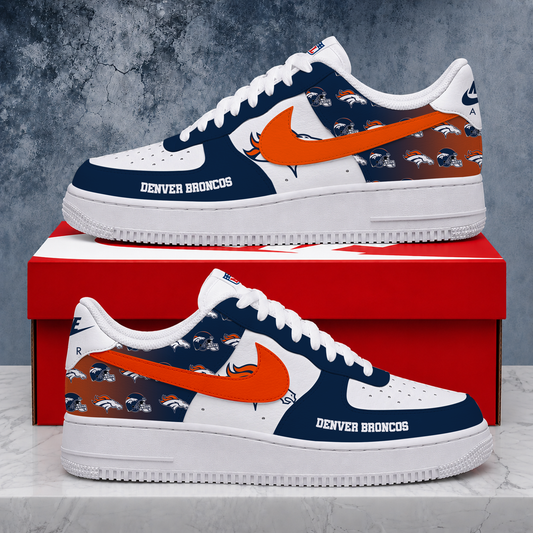 VIRAL EDITION - NEW CUSTOMIZED NFL13 DVB DENVER BRONCOS AF1 SHOES