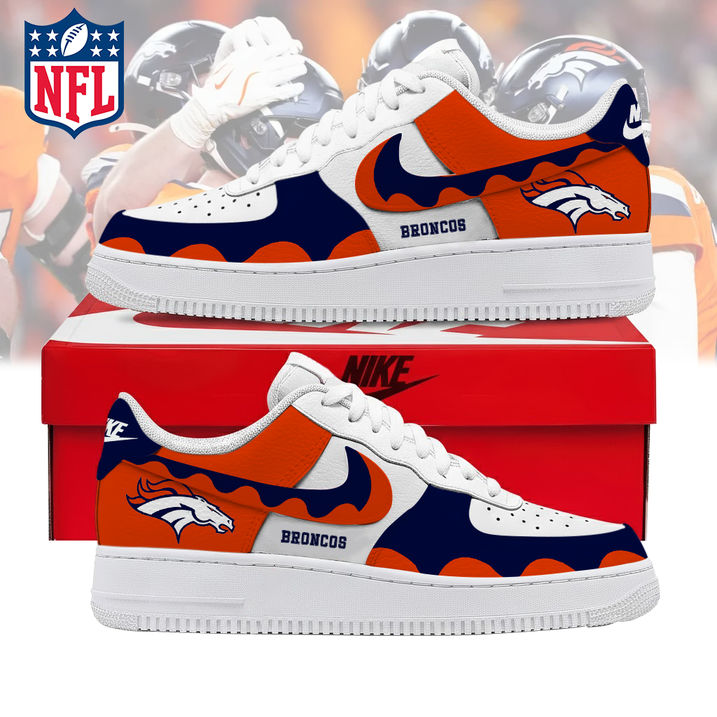 LIMITED EDITION- NEW CUSTOMIZED NFL13 DVB DENVER BRONCOS AF1 SNEAKERS