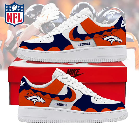 LIMITED EDITION- NEW CUSTOMIZED NFL13 DVB DENVER BRONCOS AF1 SNEAKERS
