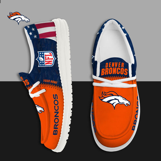 LIMITED EDITION - NEW CUSTOMIZED NFL13 DVB DENVER BRONCOS LOAFER SHOES