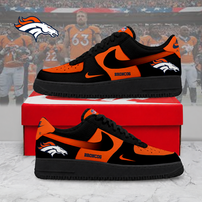 LIMITED EDITION - NEW CUSTOMIZED NFL13 DVB DV BRONCOS AF1 SNEAKERS