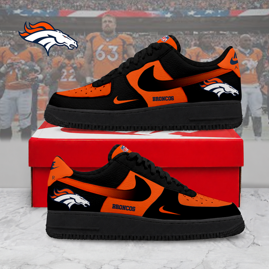 LIMITED EDITION - NEW CUSTOMIZED NFL13 DVB DV BRONCOS AF1 SNEAKERS