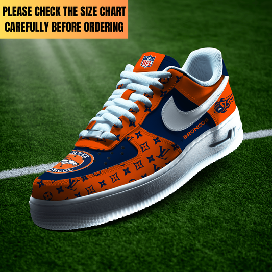 EXCLUSIVE  EDITION - NEW CUSTOMIZED NFL13 DVB DENVER BRONCOS AF1 SHOES