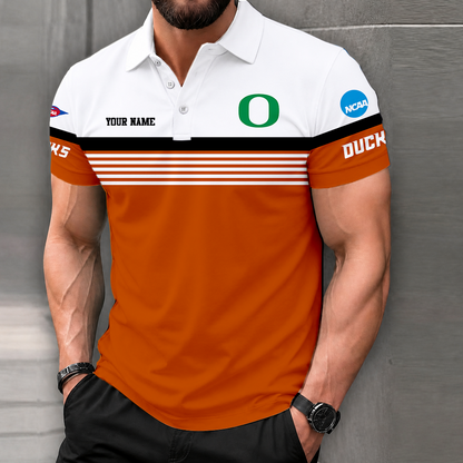 FLASH SALE - NEW CUSTOMIZED NCAA FBS14 OGD OREGON DUCKS POLO SHIRT