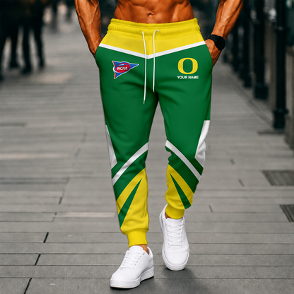 LIMITED EDITION - NEW CUSTOMIZED NCAA FBS14 OGD OREGON DUCKS SWEATPANTS