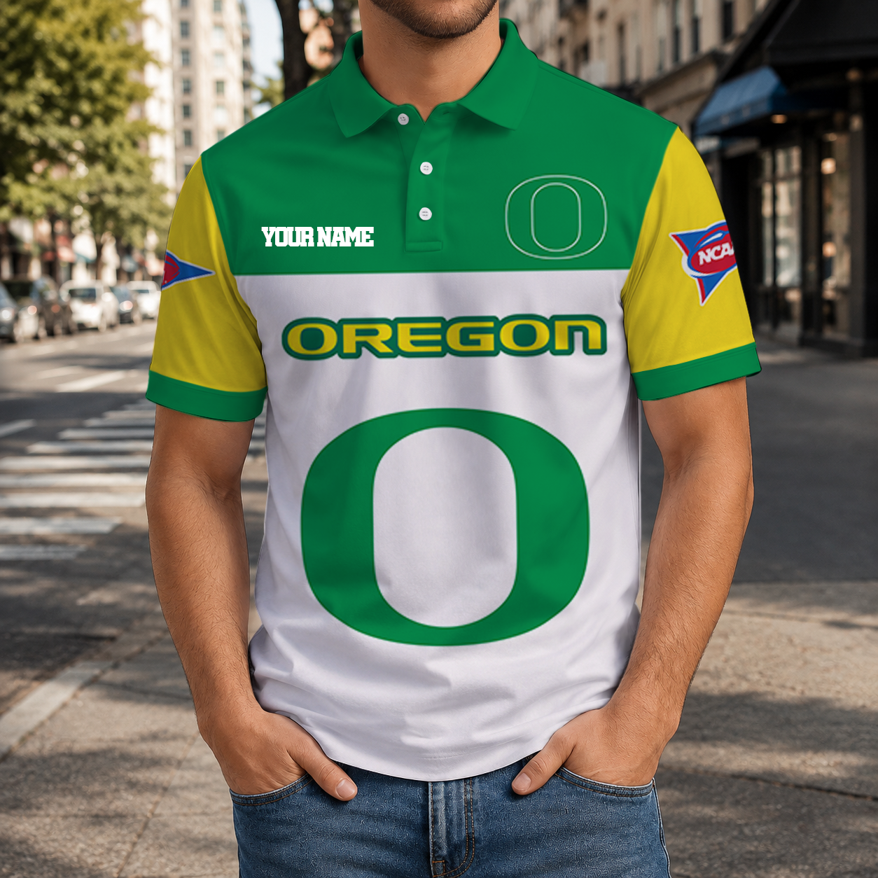 FINAL SALE - NEW CUSTOMIZED NCAA FBS14 OGD OREGON DUCKS POLO SHIRT, ZIP POLO SHIRT & T-SHIRTS