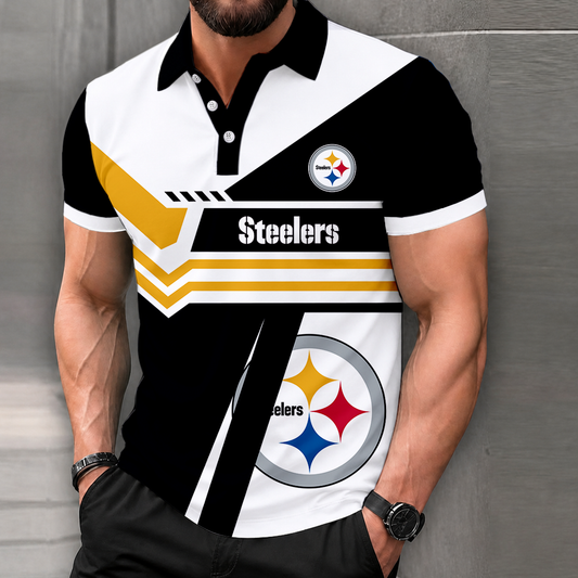 FINAL SALE - NEW CUSTOMIZED NFL14 PSB PITTSBURGH STEELERS POLO SHIRT, ZIP POLO SHIRT & T-SHIRTS
